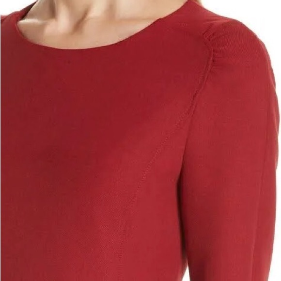 NWT HUGO BOSS Daletana Soft Twill Dress Dark Red Color - Picture 2 of 8